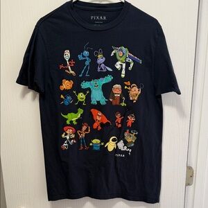 Pixar Dark Blue Graphic T-Shirt Size Medium